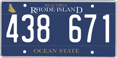 RI license plate 438671
