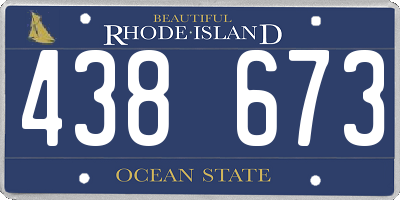 RI license plate 438673