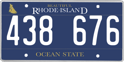 RI license plate 438676