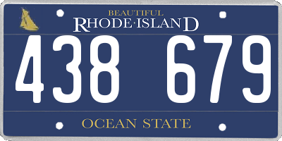 RI license plate 438679