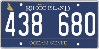 RI license plate 438680