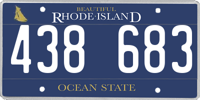 RI license plate 438683