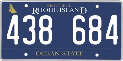 RI license plate 438684