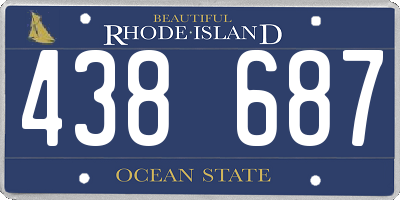 RI license plate 438687