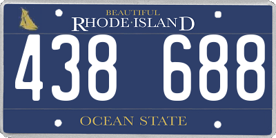 RI license plate 438688