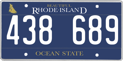 RI license plate 438689