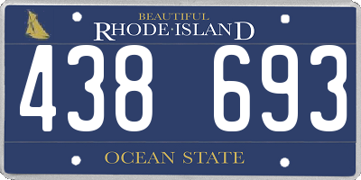 RI license plate 438693