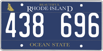 RI license plate 438696