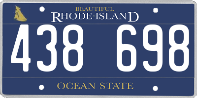 RI license plate 438698