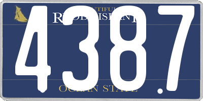 RI license plate 4387
