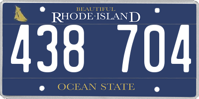 RI license plate 438704