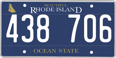RI license plate 438706