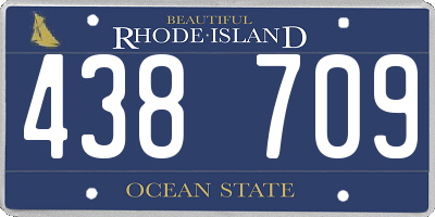 RI license plate 438709