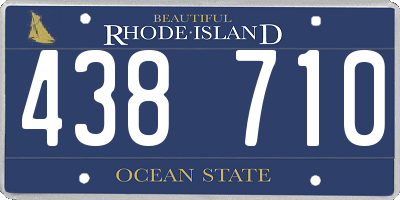 RI license plate 438710