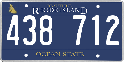 RI license plate 438712