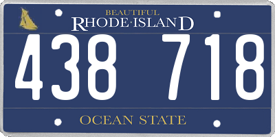 RI license plate 438718