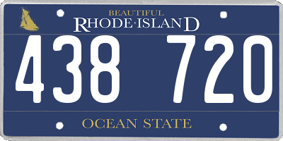 RI license plate 438720