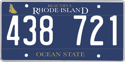 RI license plate 438721