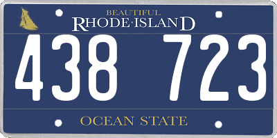 RI license plate 438723