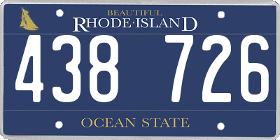 RI license plate 438726