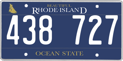 RI license plate 438727