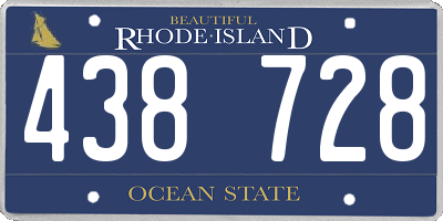 RI license plate 438728