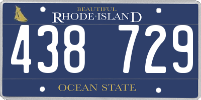 RI license plate 438729