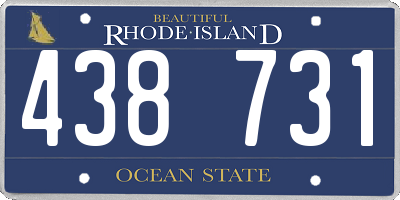 RI license plate 438731