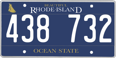 RI license plate 438732