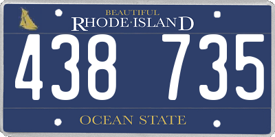 RI license plate 438735
