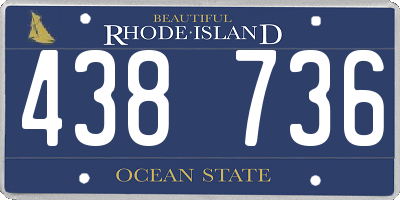RI license plate 438736
