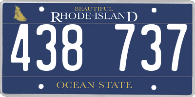 RI license plate 438737