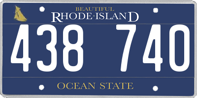 RI license plate 438740