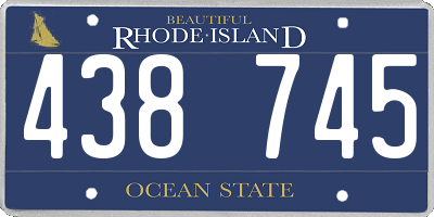 RI license plate 438745