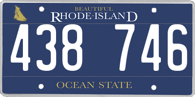 RI license plate 438746