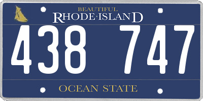 RI license plate 438747
