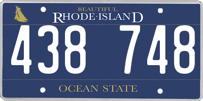 RI license plate 438748
