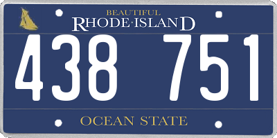 RI license plate 438751