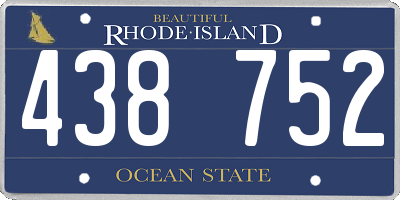 RI license plate 438752