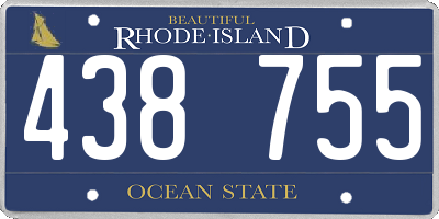 RI license plate 438755