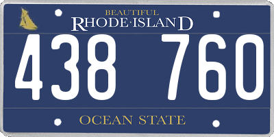 RI license plate 438760