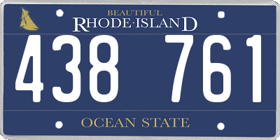RI license plate 438761