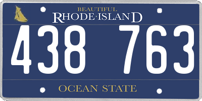 RI license plate 438763