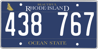 RI license plate 438767