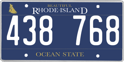 RI license plate 438768