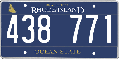 RI license plate 438771