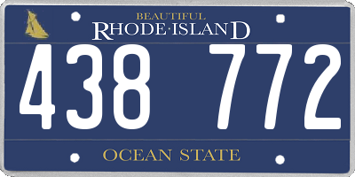 RI license plate 438772