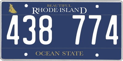 RI license plate 438774
