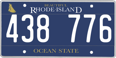 RI license plate 438776