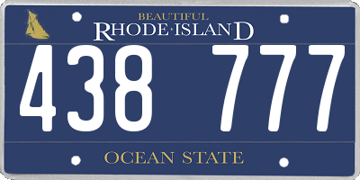RI license plate 438777